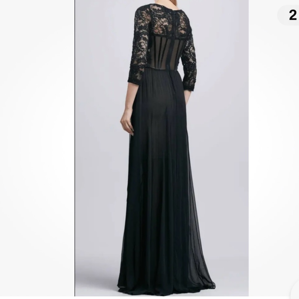 Alice + Olivia By Stacey Bendet Silk Black maxi dress Size 6 - Picture 3 of 16